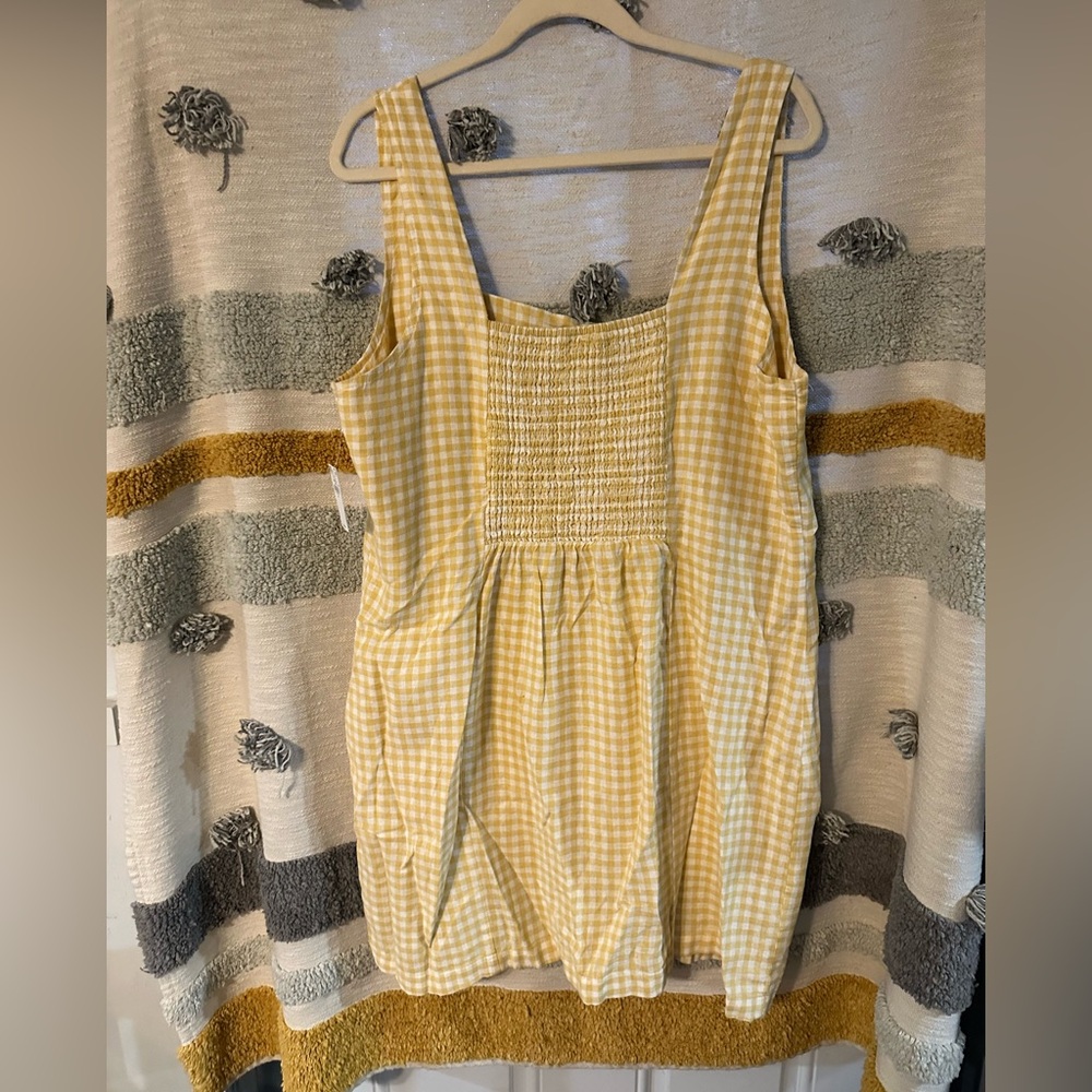 Old Navy Square-Neck Linen-Blend Mini Dress XL - Picture 7 of 9